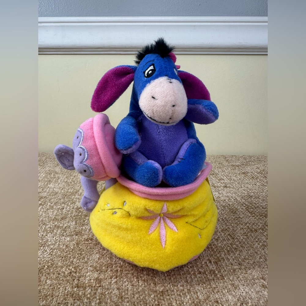 Disney Store NWT Winnie The Pooh Creamer With Surprise Eeyore Plush Collectible
